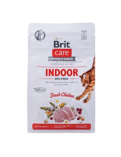 Katzenfutter Brit Care Grain-Free Adult Indoor Anti-Stress Erwachsener Huhn 400 g