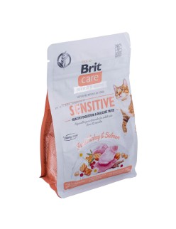 Katzenfutter Brit Care Grain-Free Sensitive Erwachsener Lachsfarben Truthahn 400 g