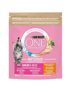 Aliments pour chat Purina One Bifensis Junior Poulet 800 g