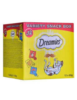 Snack para Gatos Dreamies Variety 12 x 60 g Pollo Salmón Queso