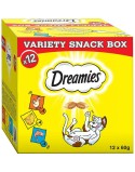 Snack para Gatos Dreamies Variety 12 x 60 g Pollo Salmón Queso