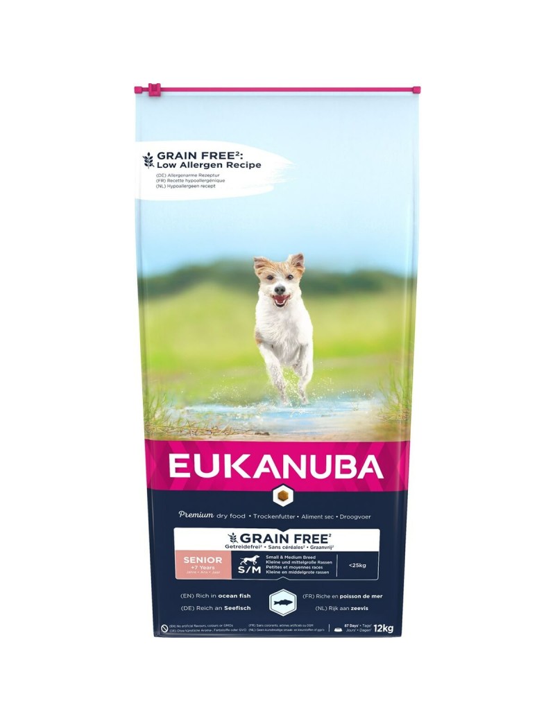 Futter Eukanuba Grain Free Senior small/medium breed Senior Fisch 12 kg