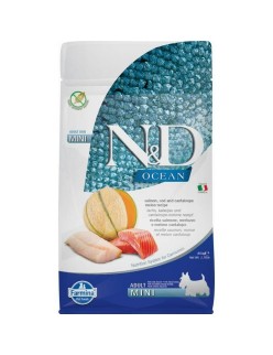 Futter Farmina N&D Ocean Erwachsener Melone Lachsfarben Fisch Kabeljau 800 g