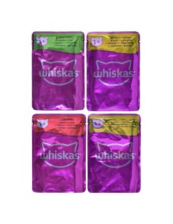 Comida para gato Whiskas Classic Meals Pollo Ternera Cordero Aves 80 x 85 g