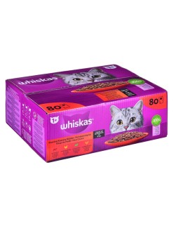 Comida para gato Whiskas Classic Meals Pollo Ternera Cordero Aves 80 x 85 g