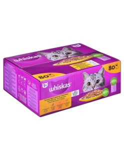 Comida para gato Whiskas Jelly Pollo Pavo Pato Aves 80 x 85 g