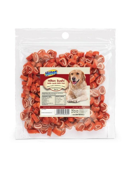 Snack para Perros Hilton Sushi Rolls Cordero Bacalao 500 g