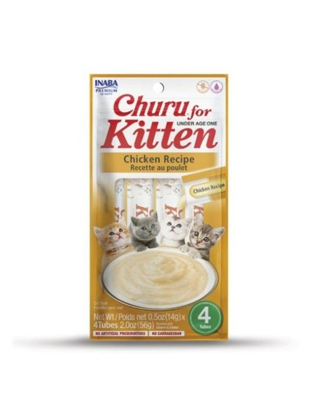 Snack para Gatos Inaba Churu for Kitten Pollo 4 x 14 g