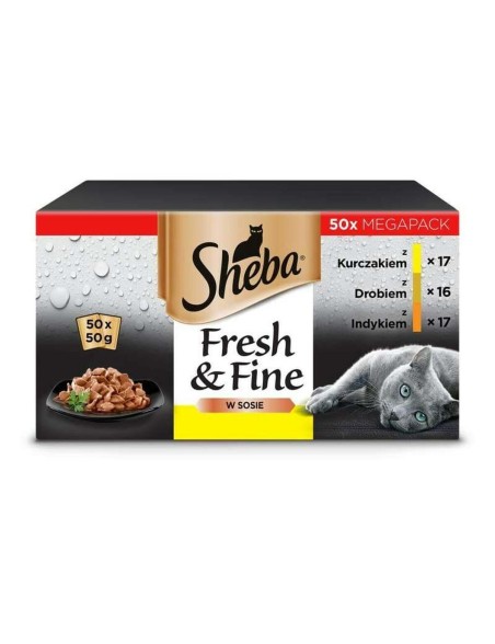 Katzenfutter Sheba Fresh & Fine Huhn Truthahn Vögel 50 x 50 g