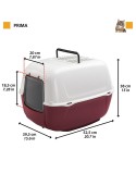 Bac à litière pour chats Ferplast Noir Plastique 39,5 x 52,5 x 38 cm