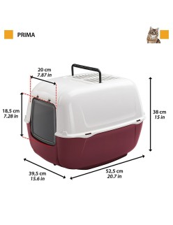 Cat Litter Box Ferplast Black Plastic 39,5 x 52,5 x 38 cm