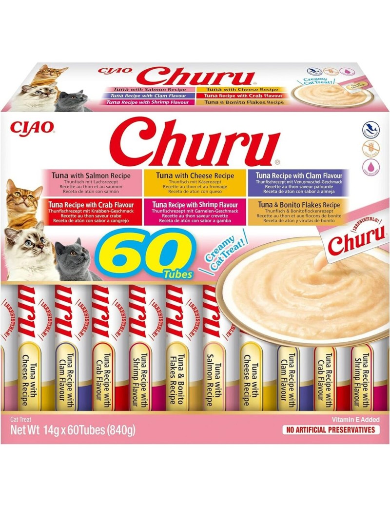 Collation pour Chat Inaba Churu Variety box Tuna Poisson
