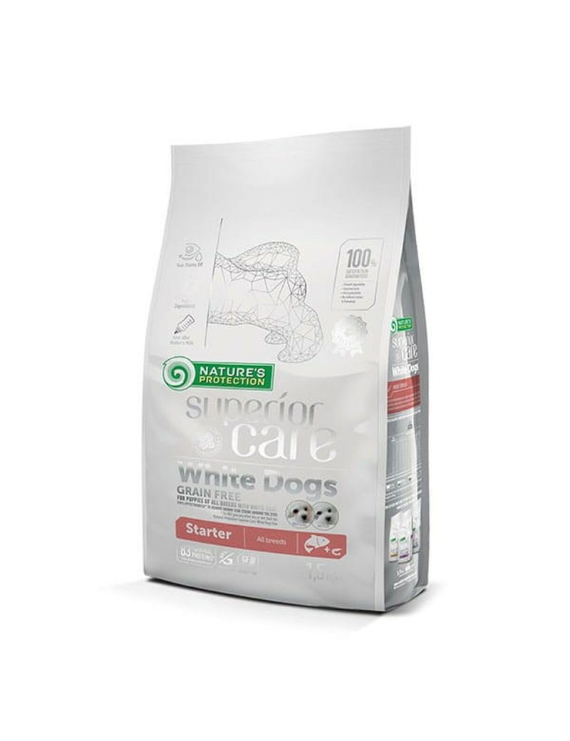 Pienso NATURE'S PROTECTION Superior Care White Dogs Salmón 1,5 Kg