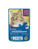 Comida para gato Bozita trozos esterilizados en gelatina con pavo 85 g