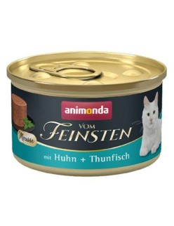 Katzenfutter Animonda Vom Feinsten Mousse Huhn Thunfisch Fisch 85 g