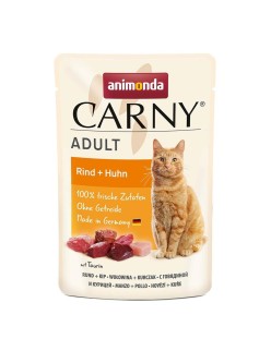 Katzenfutter Animonda Carny Adult Beef and chicken Rind und Kalbfleisch 85 g