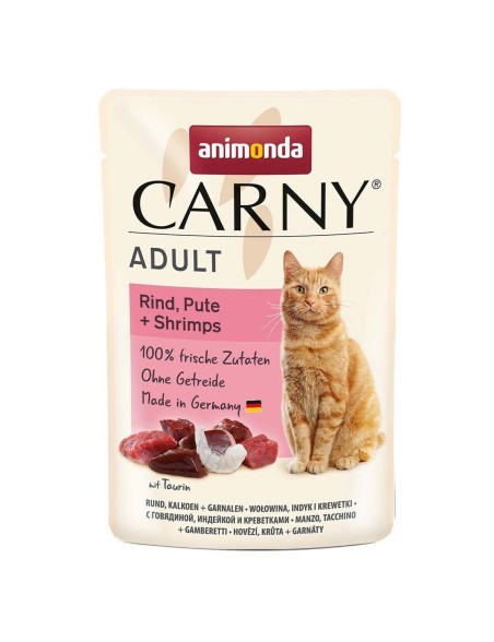 Katzenfutter Animonda Carny Adult Beef turkey and shrimps Rind und Kalbfleisch 85 g