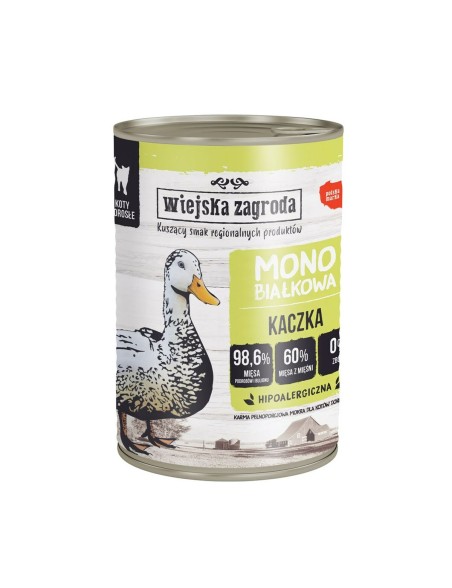 Comida para gato WIEJSKA ZAGRODA Monoprotein Duck 400 g