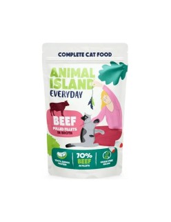 Comida para gato ANIMAL ISLAND Beef and chicken 40 x 85 g
