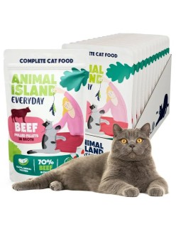 Comida para gato ANIMAL ISLAND Beef Carne de vacuno 12 x 85 g