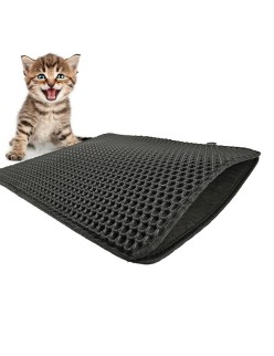 Alfombra para Arenero de Gatos Diamentiq                                 Negro EVA (1 Pieza)