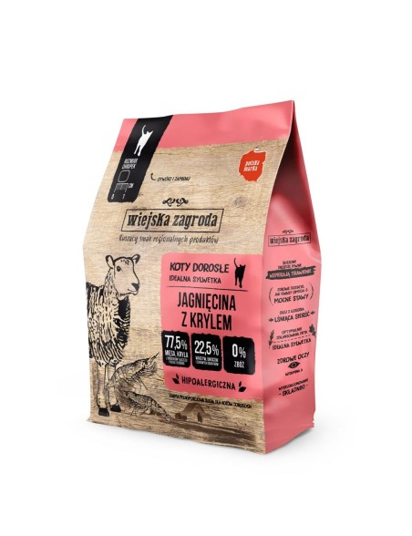 Comida para gato WIEJSKA ZAGRODA Lamb with krill Borrego 400 g
