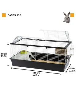 Jaula Ferplast Metal Plástico 119 x 60 x 58 cm