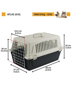 Assento Ferplast Atlas 20 EL Branco Preto Aço Plástico