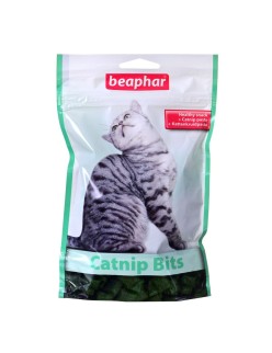 Snack para Gatos Beaphar Catnip Bits 150 g Golosinas Hierba gatera Carne