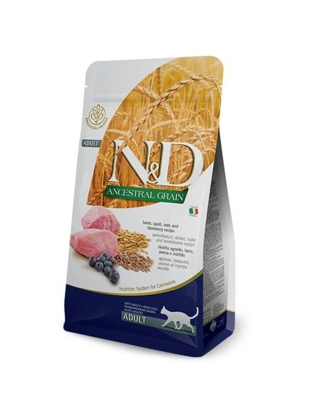 Comida para gato Farmina N&D ANCESTRAL Adulto Arándano Cordero 5 kg