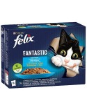 Aliments pour chat Purina Fantastic Saumon Thon Morue 12 x 85 g