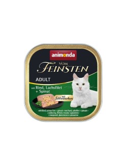 Katzenfutter Animonda Vom Feinsten Lachsfarben Rindfleisch Spinat 100 g 100 L