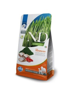 Fodder Farmina N&D Adult Fish Lamb 7 kg Spirulina
