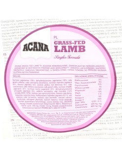 Futter Acana Grass-Fed Lamb Lamm 2 Kg
