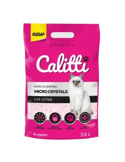 Arena para Gatos Calitti Micro Crystals Plástico 3,8 L