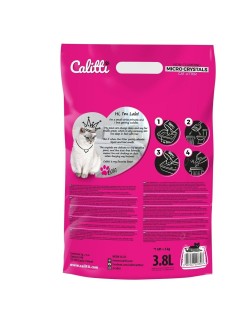 Arena para Gatos Calitti Micro Crystals Plástico 3,8 L