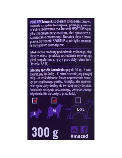 Hundesnack Maced Sport Up! Lachsfarben Fleisch 300 g
