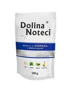 Nassfutter Dolina Noteci Premium Rindfleisch Kabeljau Schwein Brokkoli 500 g