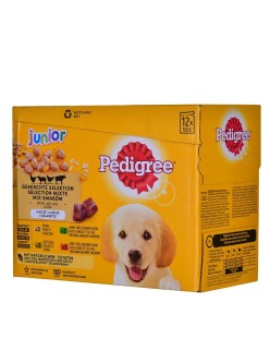 Nassfutter Pedigree unior Selection Huhn Rindfleisch Lamm Vögel 100 g 12 x 100 g