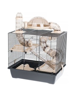Gabbia INTER-ZOO Rocky + Terrace Metallo Plastica
