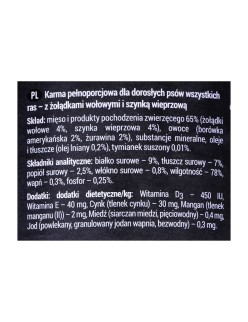 Nassfutter Dolina Noteci Rafi Schinken Rindfleisch 400 g