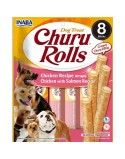 Snack pour chiens Inaba Churu Rolls Chicken with salmon Poulet Saumon Poisson 8 x 12 g