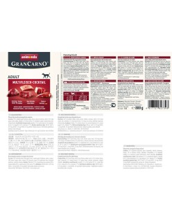 Nassfutter Animonda GranCarno Huhn Truthahn Fleisch Rindfleisch 800 g