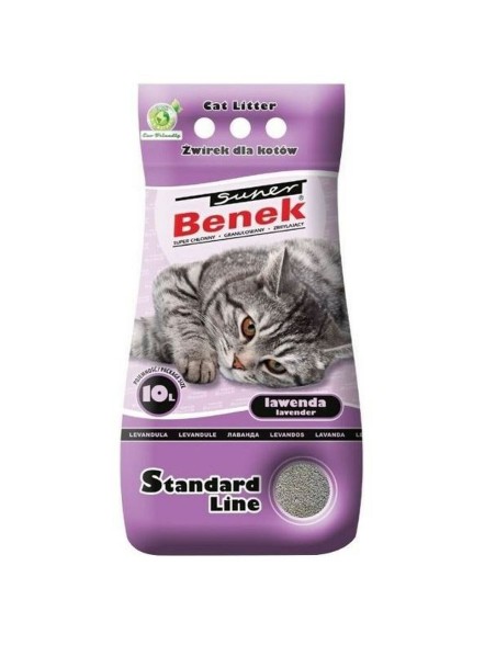 Katzenstreu Super Benek Standard Grau Lavendel 10 L