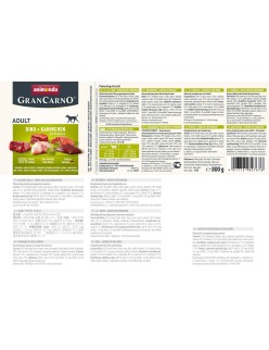 Nassfutter Animonda GranCarno Adult Rindfleisch Hase 800 g