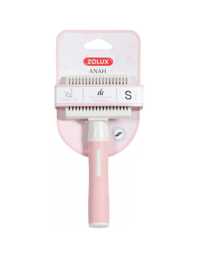 Cepillo Zolux 550004 Gato Retráctil Multicolor Rosa Acero Plástico