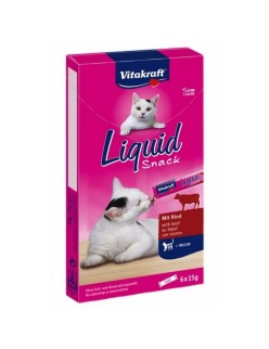 Snack para Gatos Vitakraft Liquid-Snack Ternera