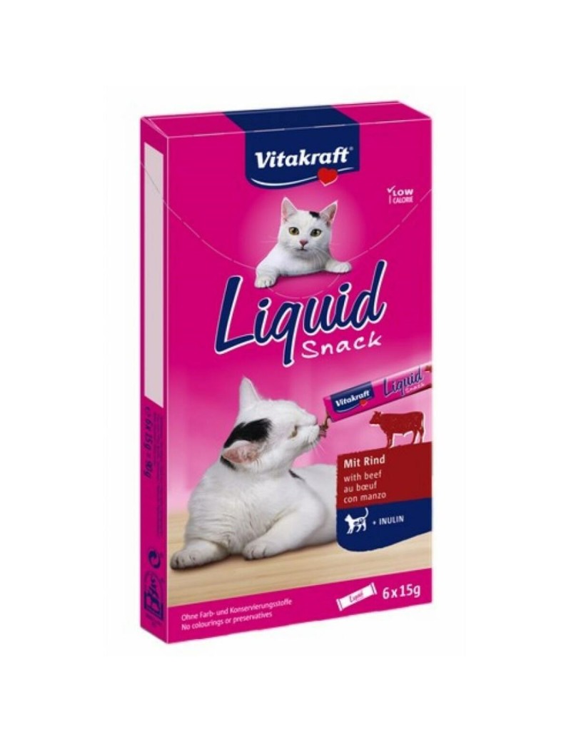 Snack para Gatos Vitakraft Liquid-Snack Ternera