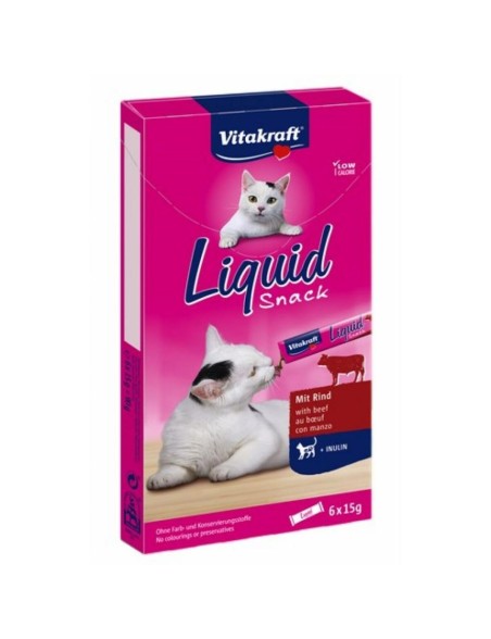 Snack para Gatos Vitakraft Liquid-Snack Ternera