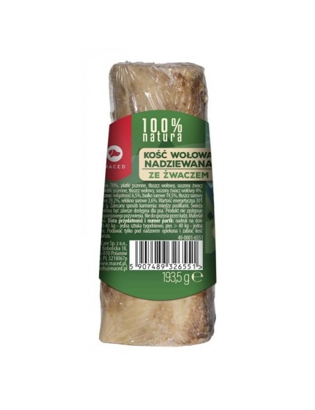 Mordedor de perro Maced Bone stuffed with beef rumen Carne de vacuno
